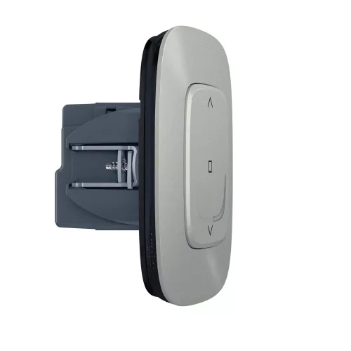 LEGRAND-752791 Valena Allure with Netatmo okos vezeték nélküli redőny/zsaluzia kapcsoló (elemes távvezérlő), falon kívüli, 1-es kerettel, alumínium