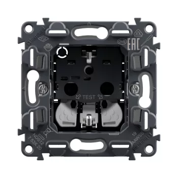   LEGRAND-753020 Valena InMatic 2P+F csatlakozóaljzat mechanizmus biztonsági zsaluval, rugós vezetékbekötéssel