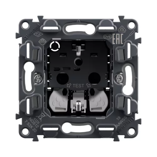 LEGRAND-753020 Valena InMatic 2P+F csatlakozóaljzat mechanizmus biztonsági zsaluval, rugós vezetékbekötéssel
