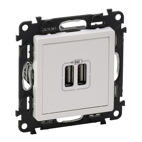 LEGRAND-753112 Valena Life kettős USB-A+A töltőaljzat, 5V - 3 A - 15 W, fehér