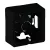 LEGRAND-754066 Valena Life kiemelődoboz, egyes, fekete