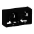 LEGRAND-754067 Valena Life kiemelődoboz, kettős, fekete