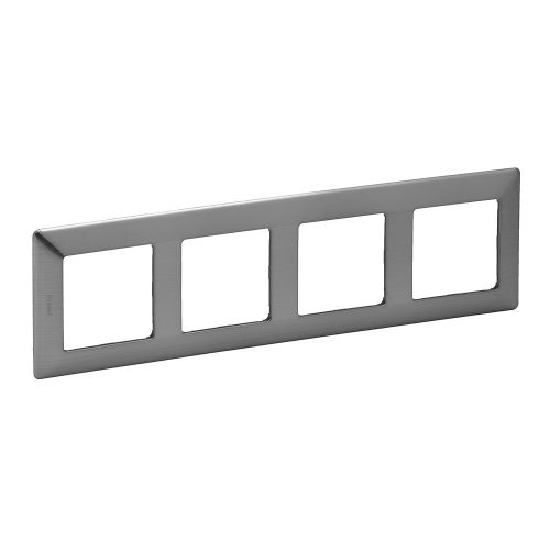 LEGRAND-754154 Valena Life négyes keret Inox dekor
