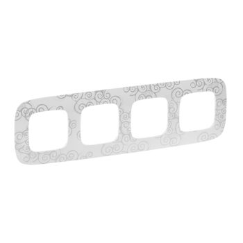 LEGRAND-754344 Valena Allure Négyes keret, Króm dekor