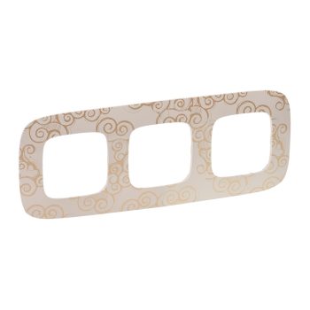 LEGRAND-754353 Valena Allure Hármas keret, Arany dekor