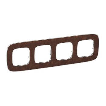 LEGRAND-754454 Valena Allure Négyes keret, Cserzett bőr