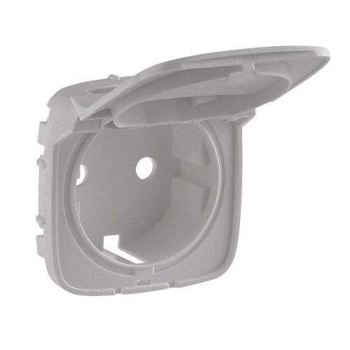 LEGRAND-754847 Valena Allure 2P+F csatlakozóaljzat burkolat, csapfedeles, alumínium