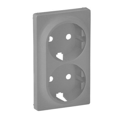 LEGRAND-754952 Valena Life 2x2P+F csatlakozóaljzat burkolat alumínium