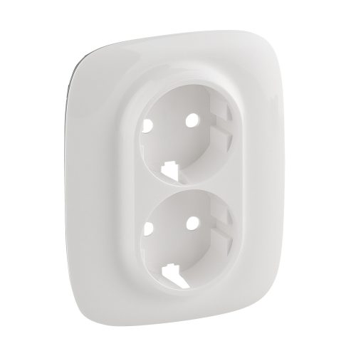 LEGRAND-754955 Valena Allure 2x2P+F aljzat monobloc burkolat + kerettel, Fehér