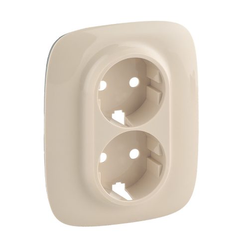 LEGRAND-754956 Valena Allure 2x2P+F aljzat monobloc burkolat + kerettel, Elefántcsont