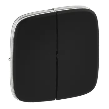   LEGRAND-755028 Valena Allure Kettős kapcsoló burkolat, Fekete