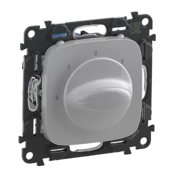   LEGRAND-755177 Valena Allure Ventilátor vezérlő (0-1-2-3 állású), burkolattal, Alumínium