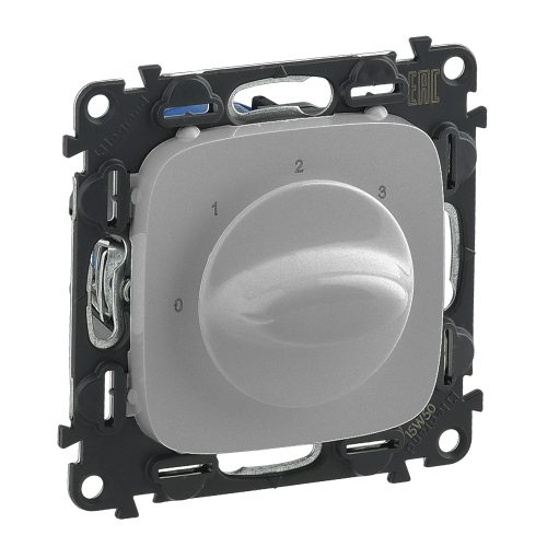 LEGRAND-755177 Valena Allure Ventilátor vezérlő (0-1-2-3 állású), burkolattal, Alumínium