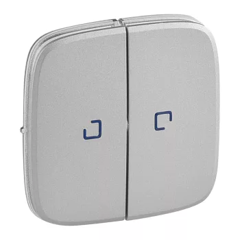   LEGRAND-755227 Valena Allure Kettős kapcsoló burkolat, fj, Alumínium