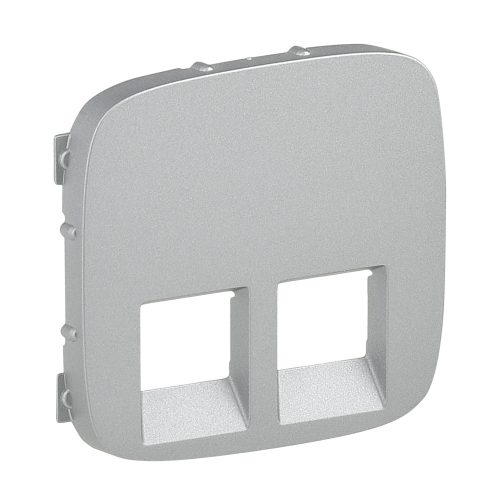 LEGRAND-755427 Valena Allure 2xRJ11/RJ45 aljzat burkolat, Alumínium