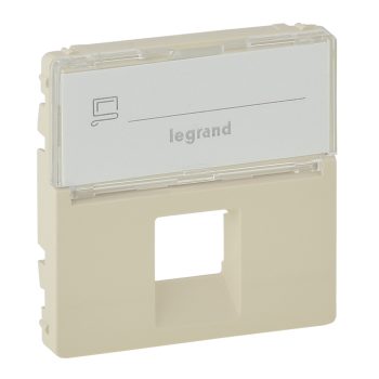   LEGRAND-755471 Valena Life 1xRJ45 csatlakozóaljzat burkolat, címketartóval elefántcsont