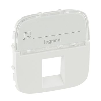   LEGRAND-755475 Valena Allure RJ11/RJ45 aljzat burkolat címketartóval, Fehér