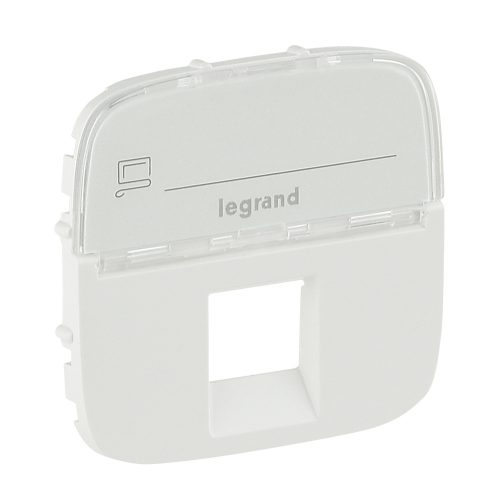 LEGRAND-755475 Valena Allure RJ11/RJ45 aljzat burkolat címketartóval, Fehér