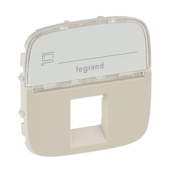   LEGRAND-755476 Valena Allure RJ11/RJ45 aljzat burkolat címketartóval, Elefántcsont