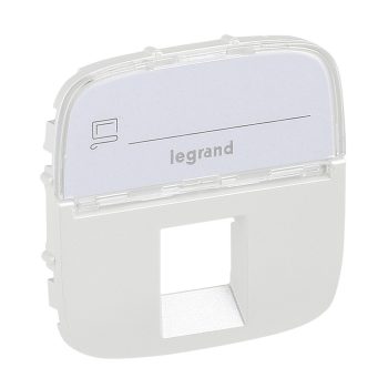   LEGRAND-755479 Valena Allure RJ11/RJ45 aljzat burkolat címketartóval, Gyöngyház