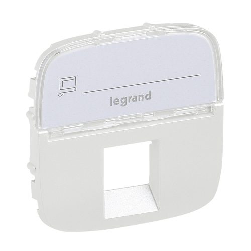 LEGRAND-755479 Valena Allure RJ11/RJ45 aljzat burkolat címketartóval, Gyöngyház