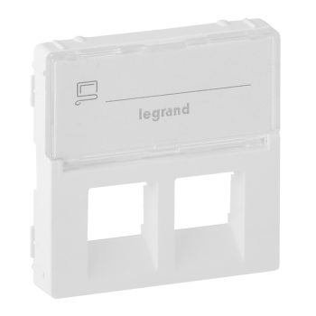   LEGRAND-755480 Valena Life 2xRJ45 csatlakozóaljzat burkolat, címketartóval fehér