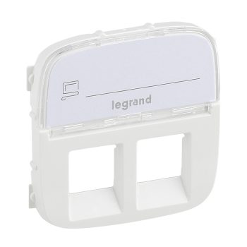   LEGRAND-755485 Valena Allure 2xRJ11/RJ45 aljzat burkolat címketartóval, Fehér