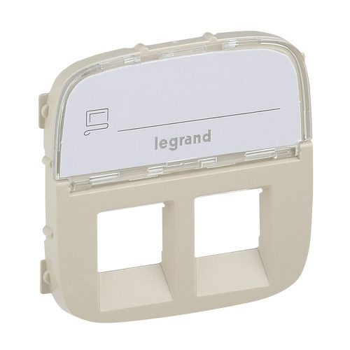 LEGRAND-755486 Valena Allure 2xRJ11/RJ45 aljzat burkolat címketartóval, Elefántcsont