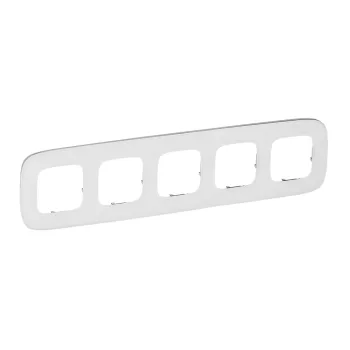 LEGRAND-755545 Valena Allure Ötös keret, Fehérüveg