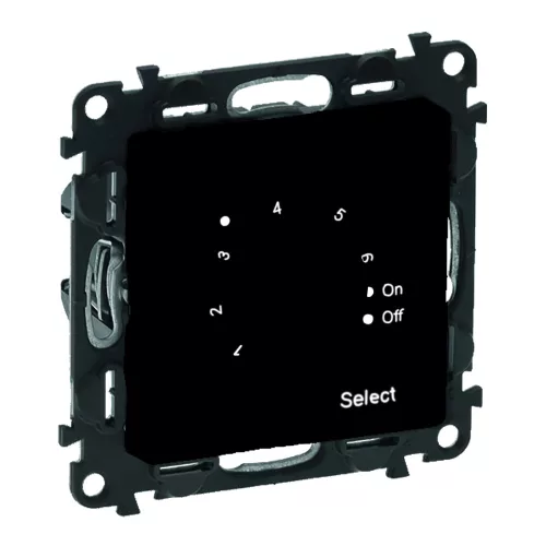 LEGRAND-756334 Valena Life szobatermosztát padlófűtéshez, fekete