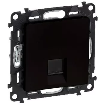   LEGRAND-756342 Valena Life 1xRJ45 Cat. 6 UTP csatlakozóaljzat mechanizmus burkolattal, fekete