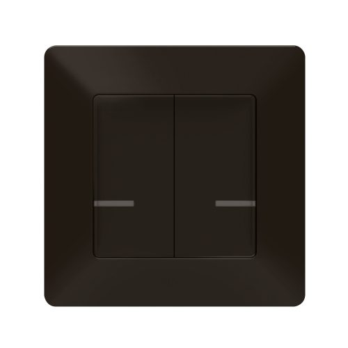 LEGRAND-756387 Valena Life with Netatmo okos vezeték nélküli kettős kapcsoló (elemes távvezérlő), falon kívüli, 1-es kerettel, fekete