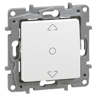 LEGRAND-764511 Niloé redőnykapcsoló (3 állású) 6A, mechanikus végállású motor közvetlen vezérléséhez, fehér