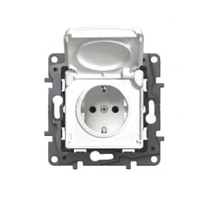LEGRAND-764531 Niloé 2P+F aljzat IP44 biztonsági zsaluval, fehér