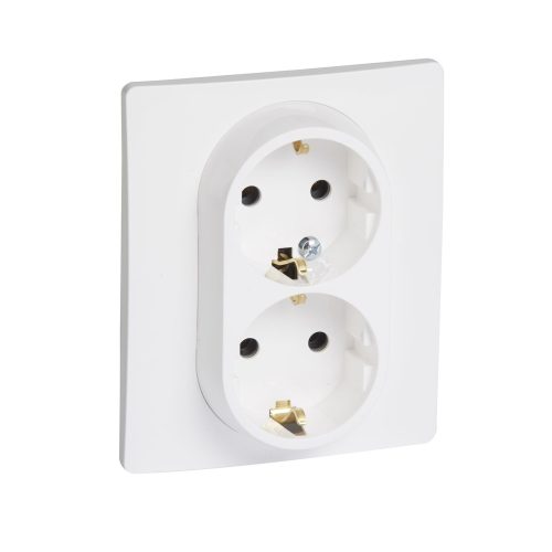 LEGRAND-764534 Niloé 2×2P+F csatlakozóaljzat (csavaros), fehér