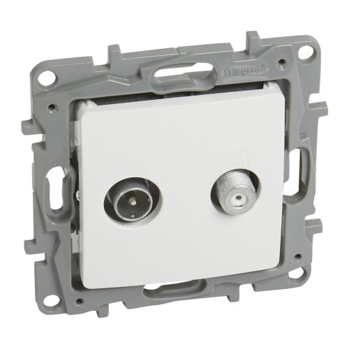 LEGRAND-764558 Niloé TV-SAT aljzat, végzáró (10 dB), fehér