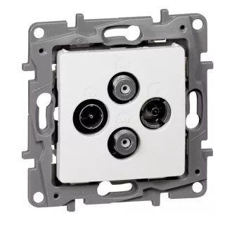  LEGRAND-764566 Niloé TV-RD-SAT-SAT csillagpontos aljzat, végzáró (1,5 dB), fehér