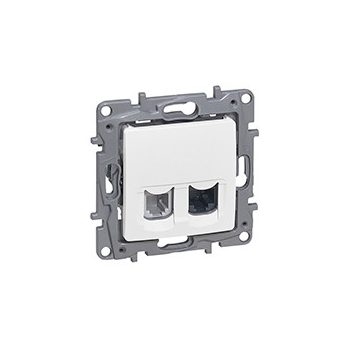   LEGRAND-764570 Niloé RJ11 + RJ45 Cat.5 UTP csatlakozóaljzat, fehér