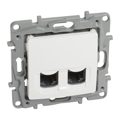 LEGRAND-764574 Niloé 2xRJ45 Cat.6 UTP csatlakozóaljzat, fehér