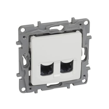   LEGRAND-764578 Niloé 2xRJ45 Cat.6 FTP körmös aljzat, fehér