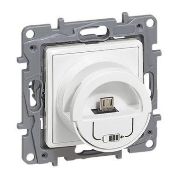   LEGRAND-764596 Niloé micro USB dokkoló, USB töltőaljzattal, fehér