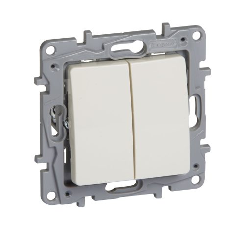 LEGRAND-764608 Niloé kettős váltóérintkezős nyomó, bézs