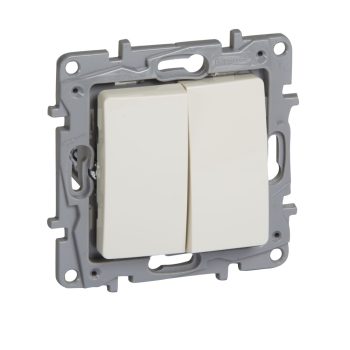   LEGRAND-764609 Niloé váltókapcsoló 10 AX + nyomó 6 A - 250 V±, bézs
