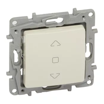  LEGRAND-764612 Niloé redőnynyomó (3 állású) 6A, mechanikus végállású motor közvetlen vezérléséhez, bézs