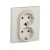 LEGRAND-764644 Niloé 2×2P+F csatlakozóaljzat biztonsági zsaluval (csavaros), bézs