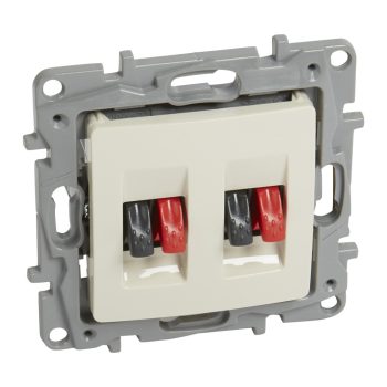   LEGRAND-764681 Niloé kettős hangszóró-csatlakozóaljzat, bézs