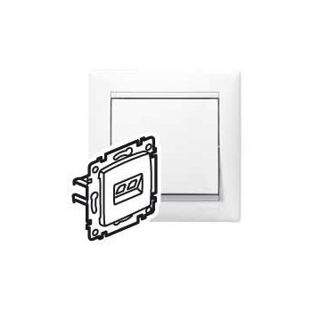   LEGRAND-770080 Valena RJ11+RJ45 Cat5e UTP kombinált aljzat fehér