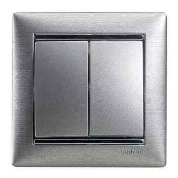 LEGRAND-770108 Valena kettős váltókapcsoló alumínium