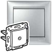 LEGRAND-770131 Valena TV aljzat átm alumínium