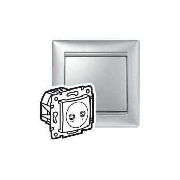 LEGRAND-770134 Valena TV-RD aljzat átm alumínium